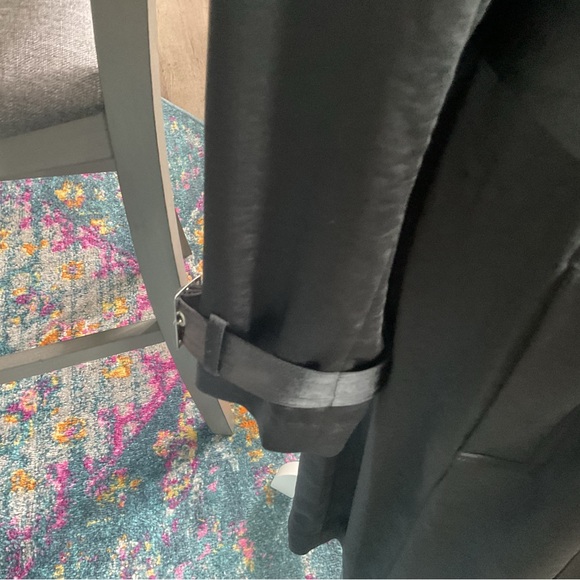 INC International Concepts Elegant Black Trench Coat - Picture 5 of 8